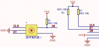 旋转编码器模块原理图